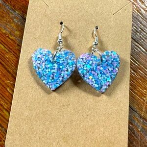 Heart dangle earrings